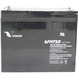 Vision Akkus 6FM75DX Blybatteri 12 V 75 Ah Blyfleece B [Ukendt]
